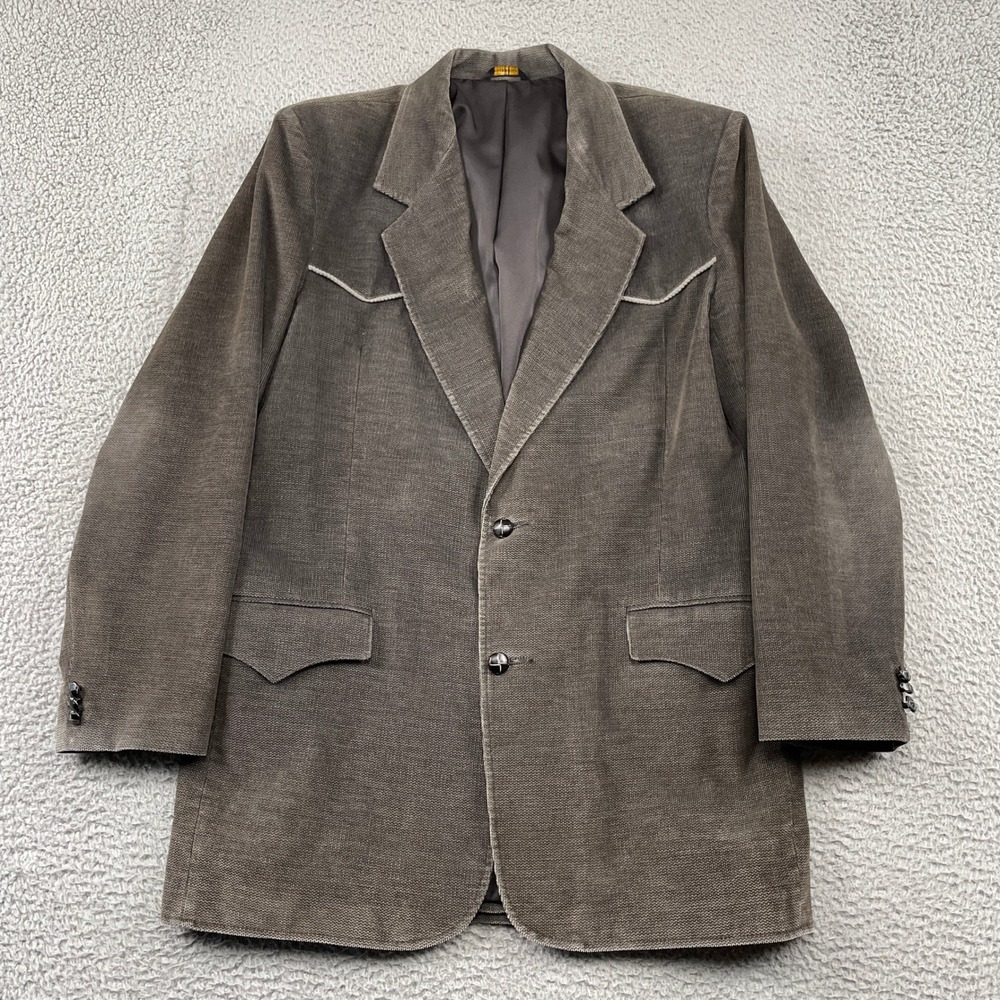Pioneer Wear Sport Coat Mens 44L Brown Western Blazer Corduroy 1241B